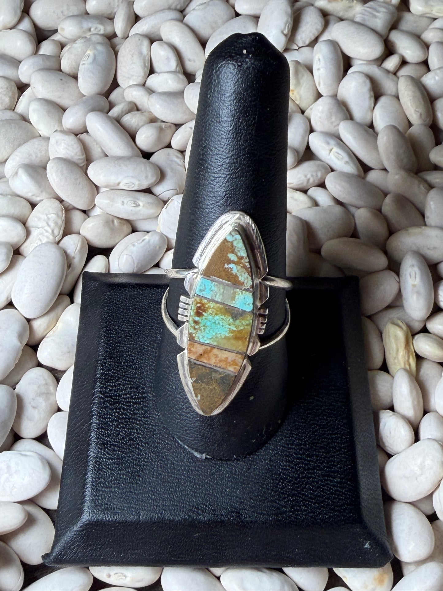 Brandon Etcity Inlay Ring Size 9 1/2