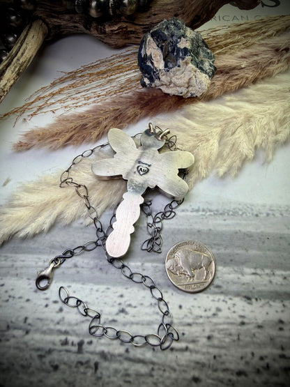 Golden Hills Dragonfly Pendant Necklace