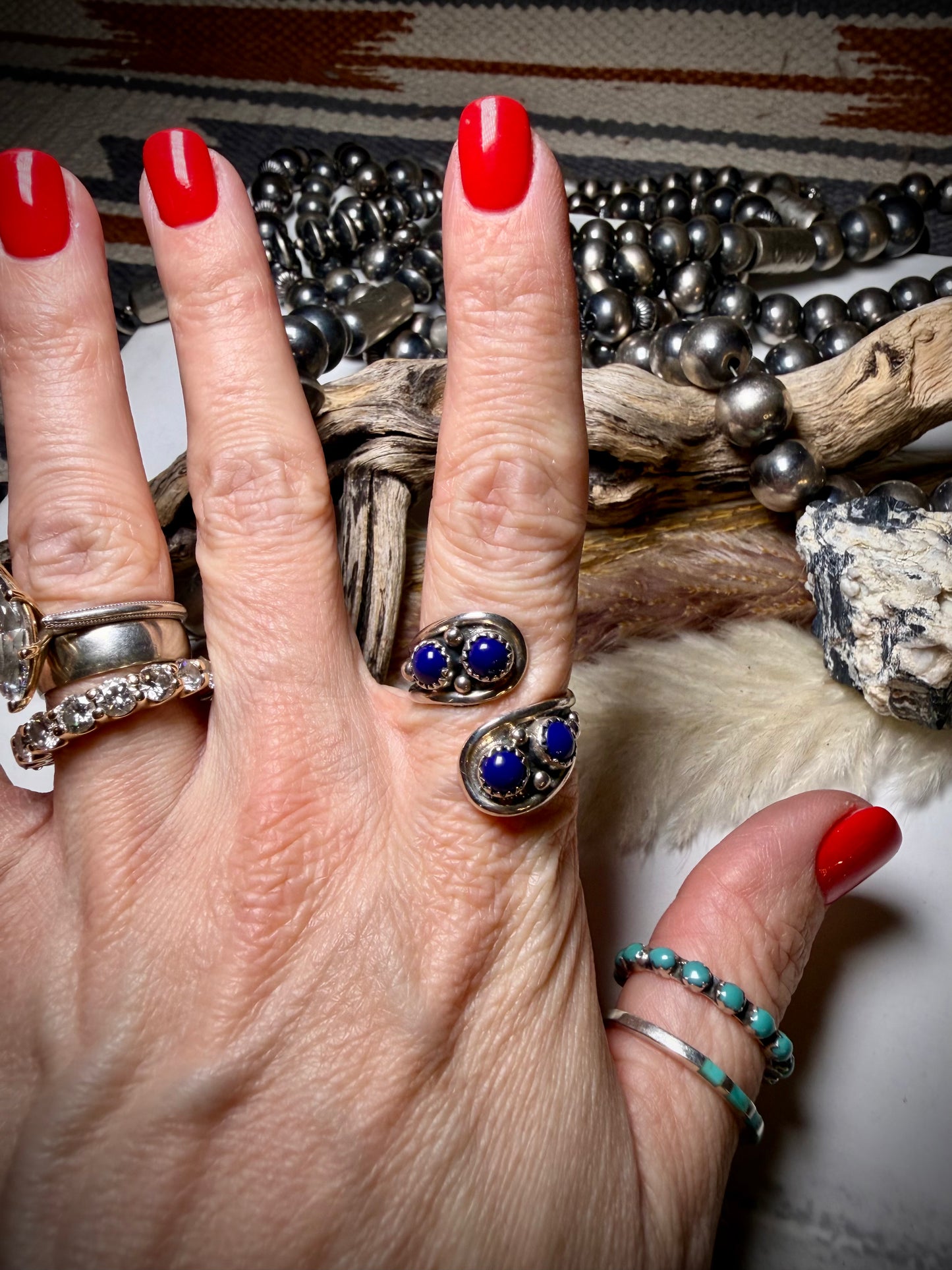 Lapis Adjustable Ring
