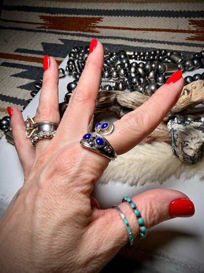 Lapis Adjustable Ring