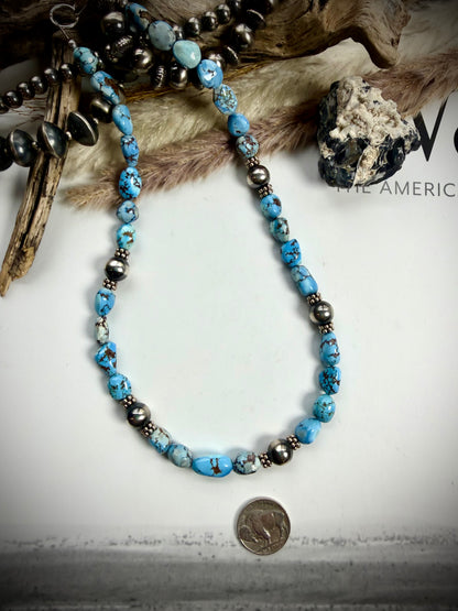 Golden Hills and Pearl Necklace 19"