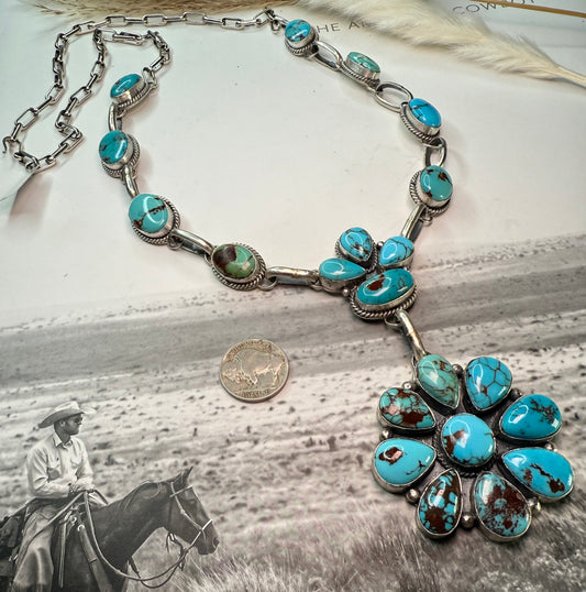 Show Stopping, Stunning, Prince Turquoise Lariat by T.Nez