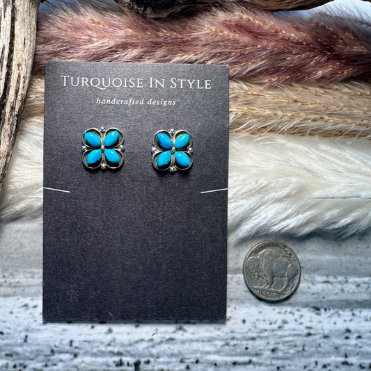 Kenneth Natewa Turquoise Studs