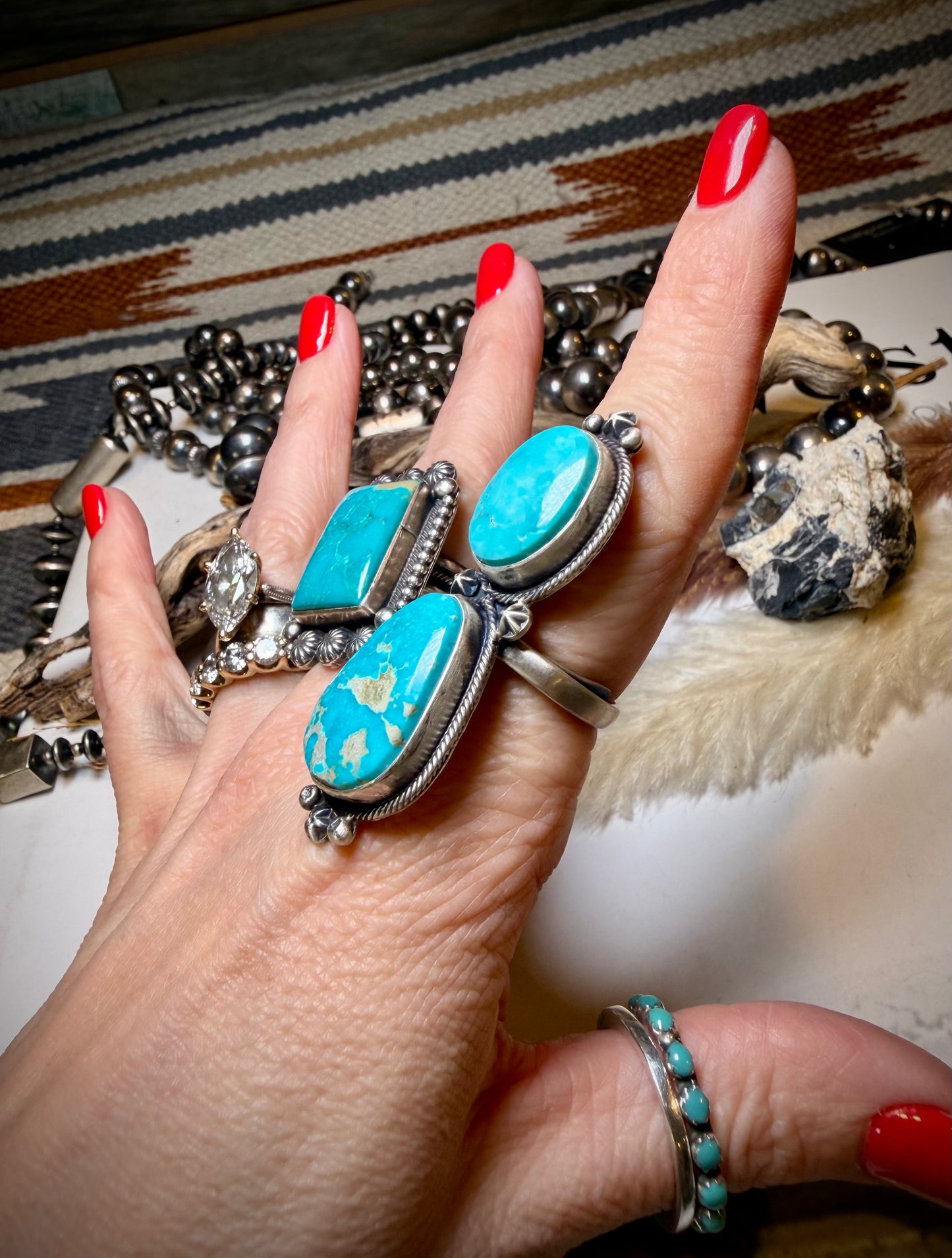 Randy Billy Adjustable Fox Turquoise Ring