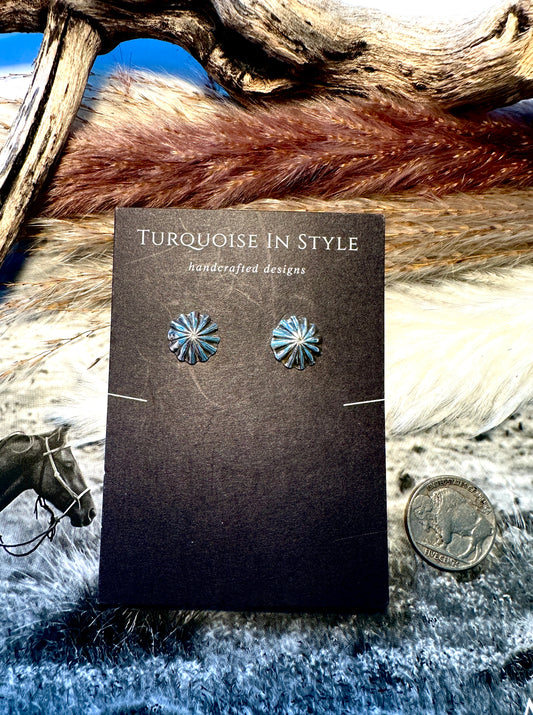 Small Concho Earrings by Sally Shurley