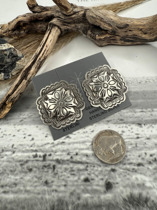 Cross Concho Earrings