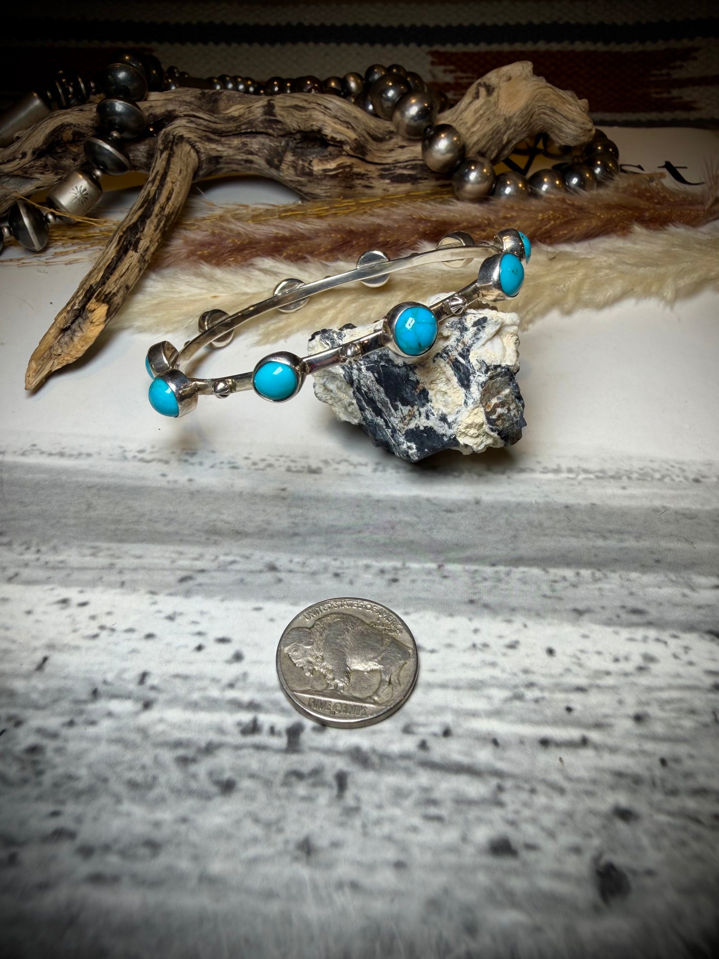 Sonoran Rose Bangle Bracelet