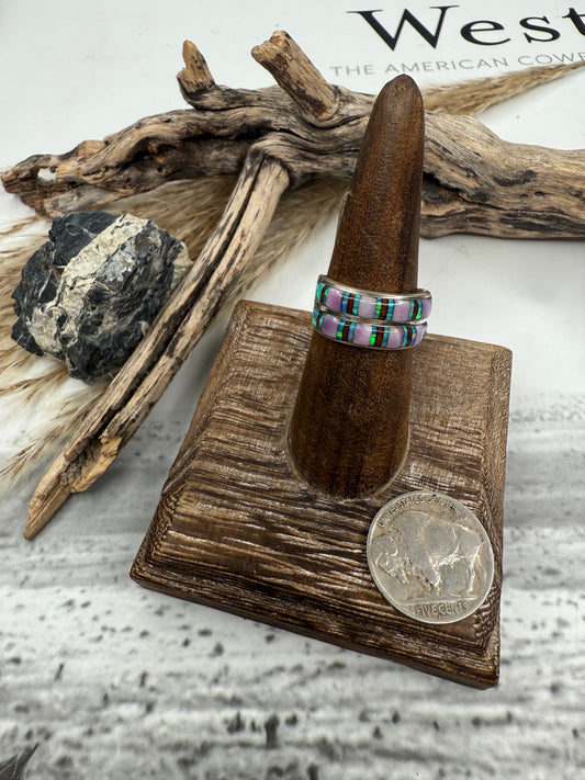 Opal and Wampum Inlay Ring