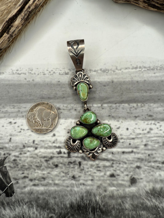 Gorgeous Five-Stone Sonoran Gold Pendant by Derrick Livingston