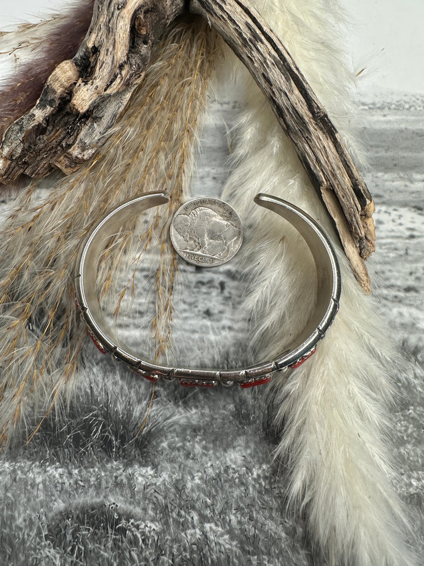 Reed Charles Red Coral Cuff
