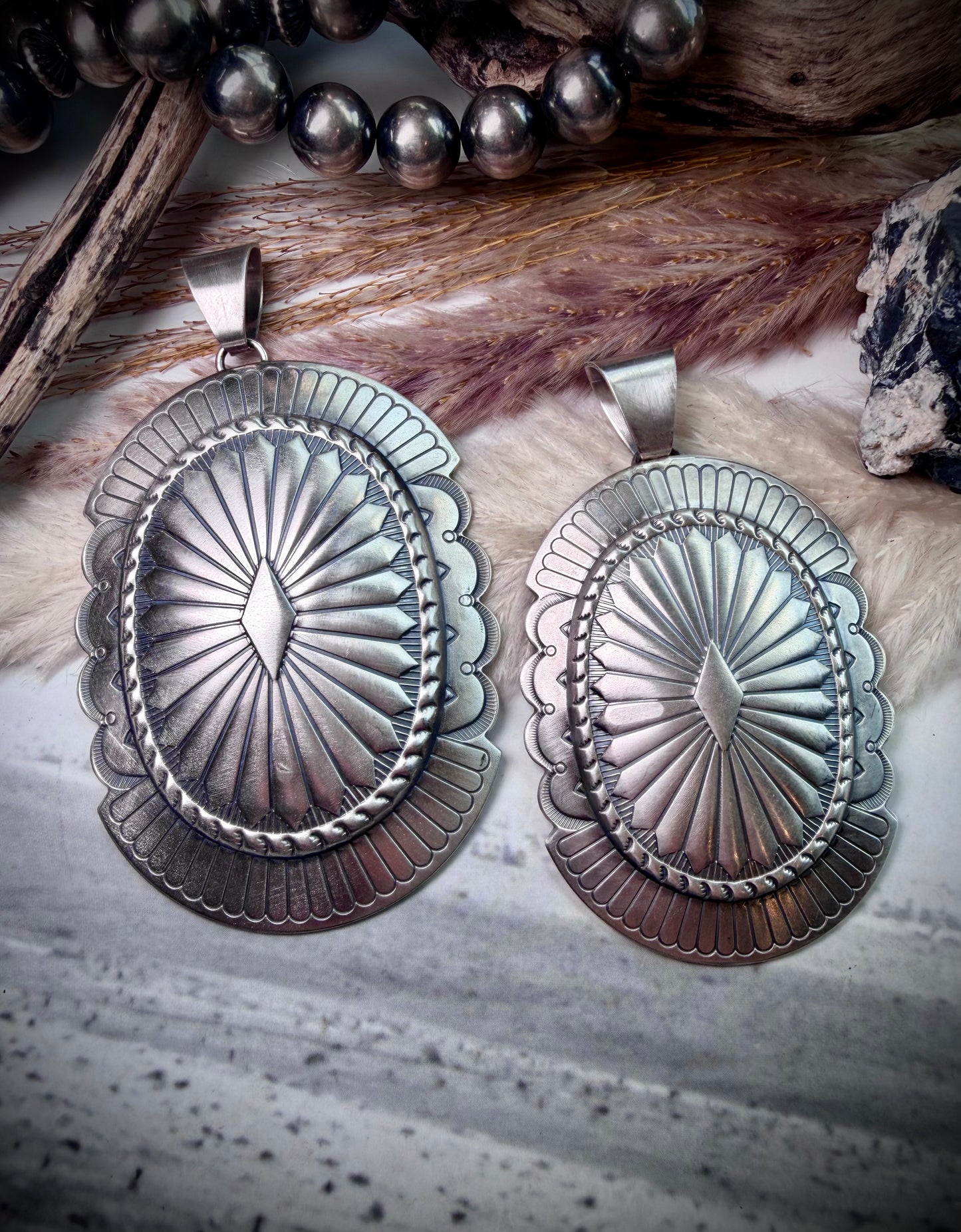 Sterling Concho Pendants