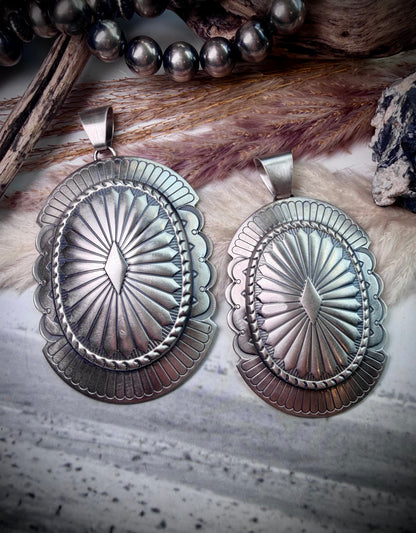 Sterling Concho Pendants