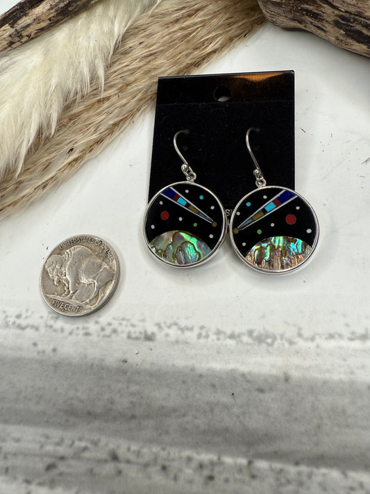 Galaxy Inlay Dangle Earrings