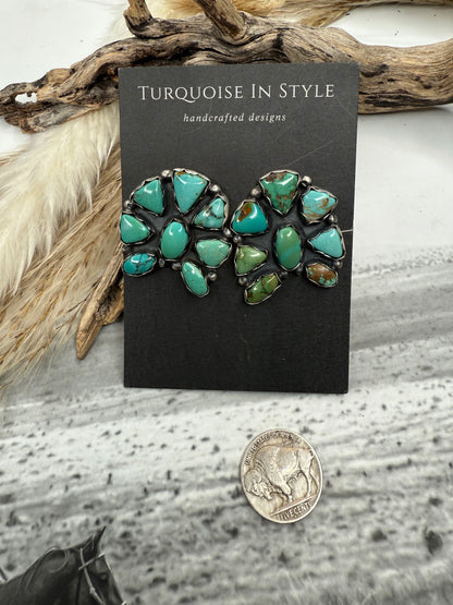 Mixed Stone Cluster Earrings