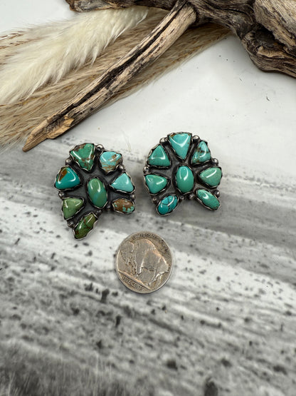 Mixed Stone Cluster Earrings
