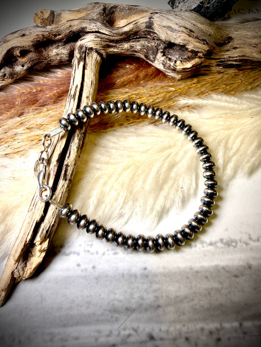 5.5mm Sterling Pearl Saucer Bracelet