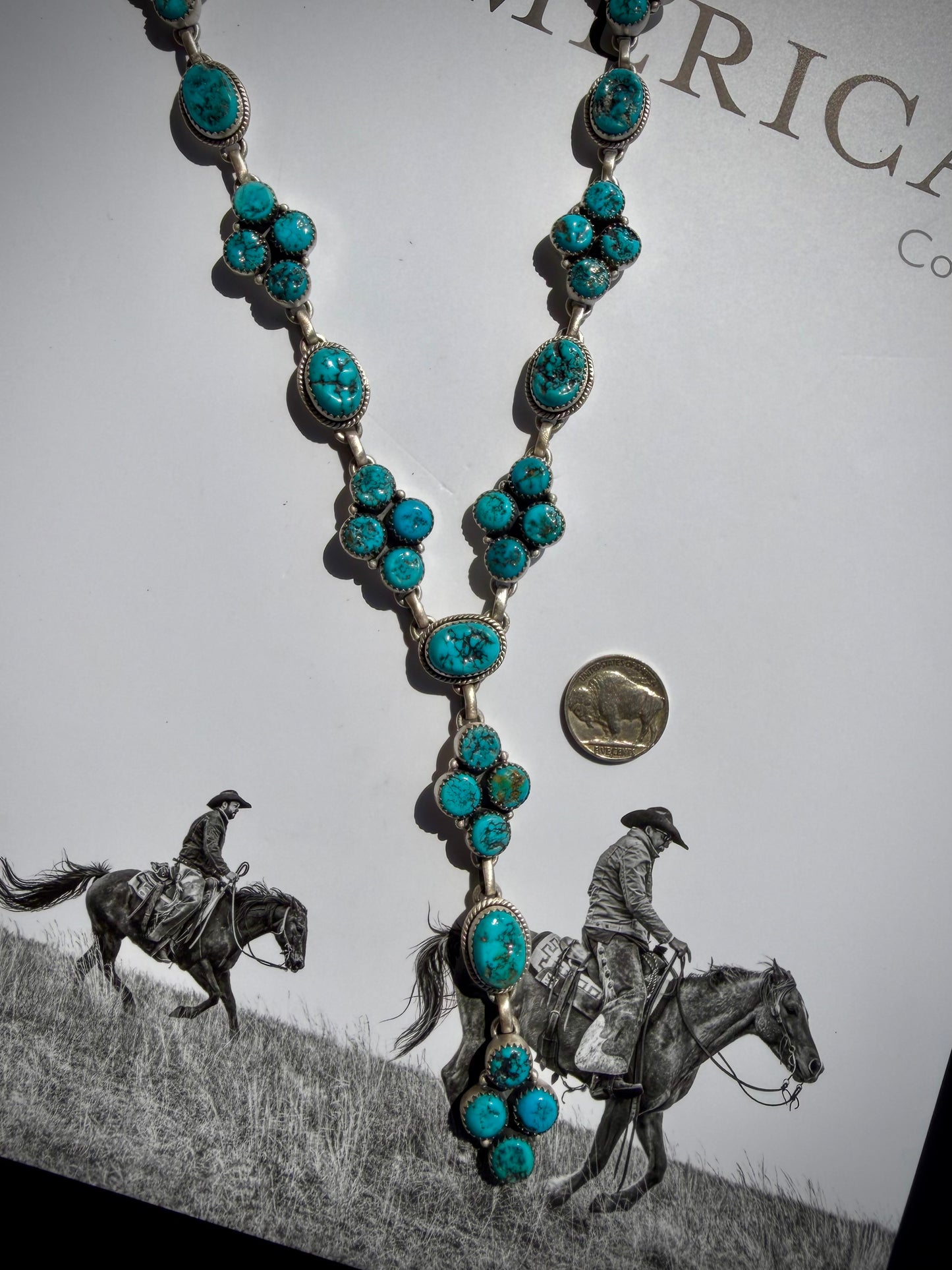 Nugget Kingman Lariat Necklace