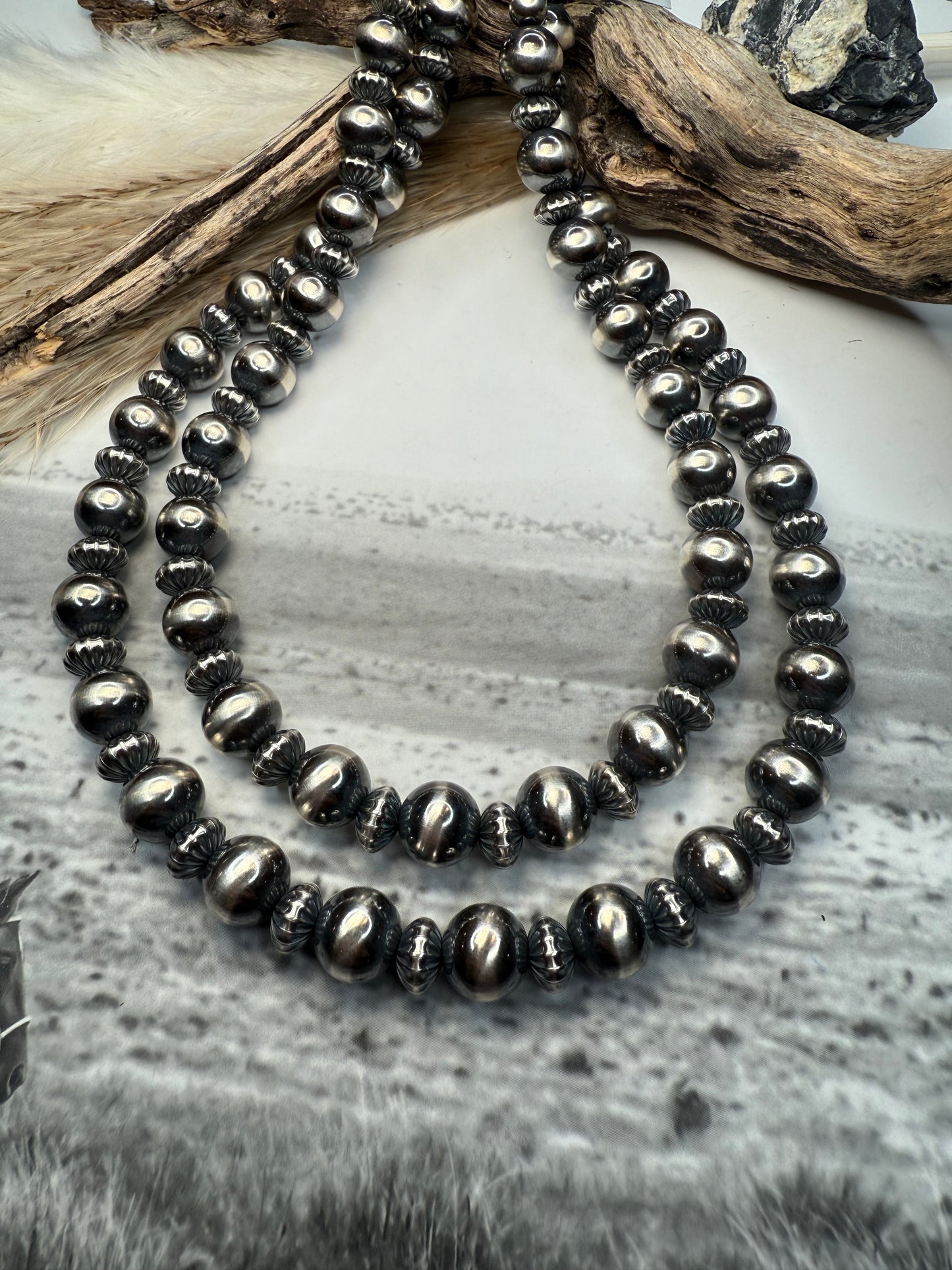 10mm Sterling Pearls & Pumpkin Pearls