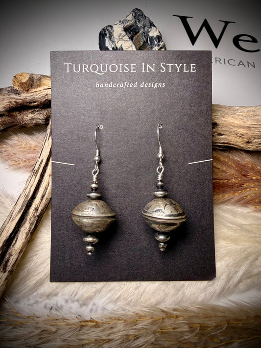 Mercury Dime Dangle Earrings with Sterling Saucers