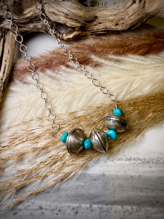 Mercury Dime and Turquoise Perfect Layering Necklace