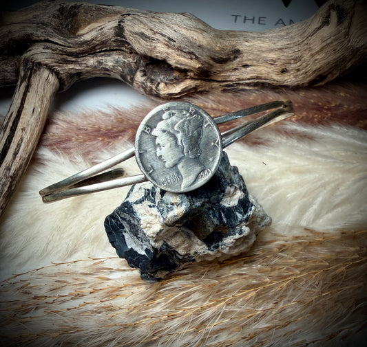 Sterling Silver Mercury Dime Cuff