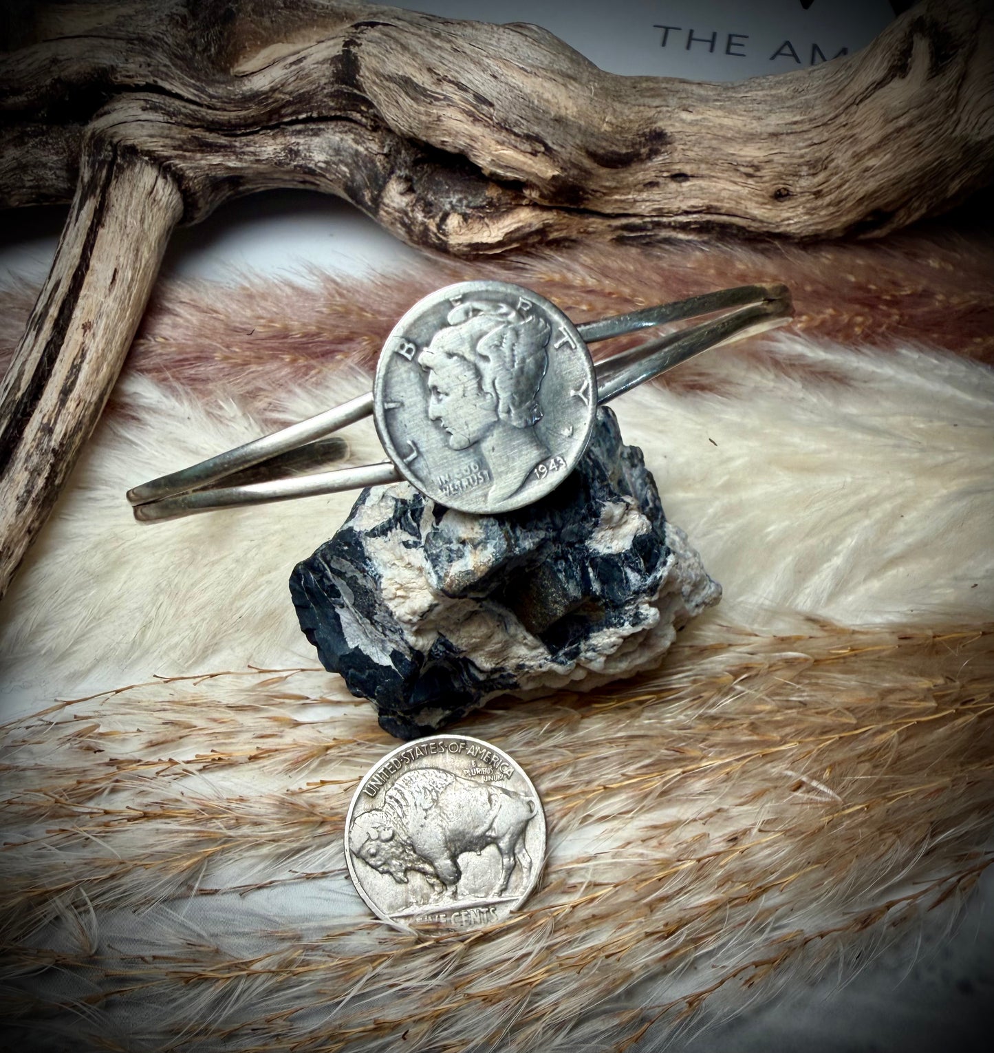 Sterling Silver Mercury Dime Cuff