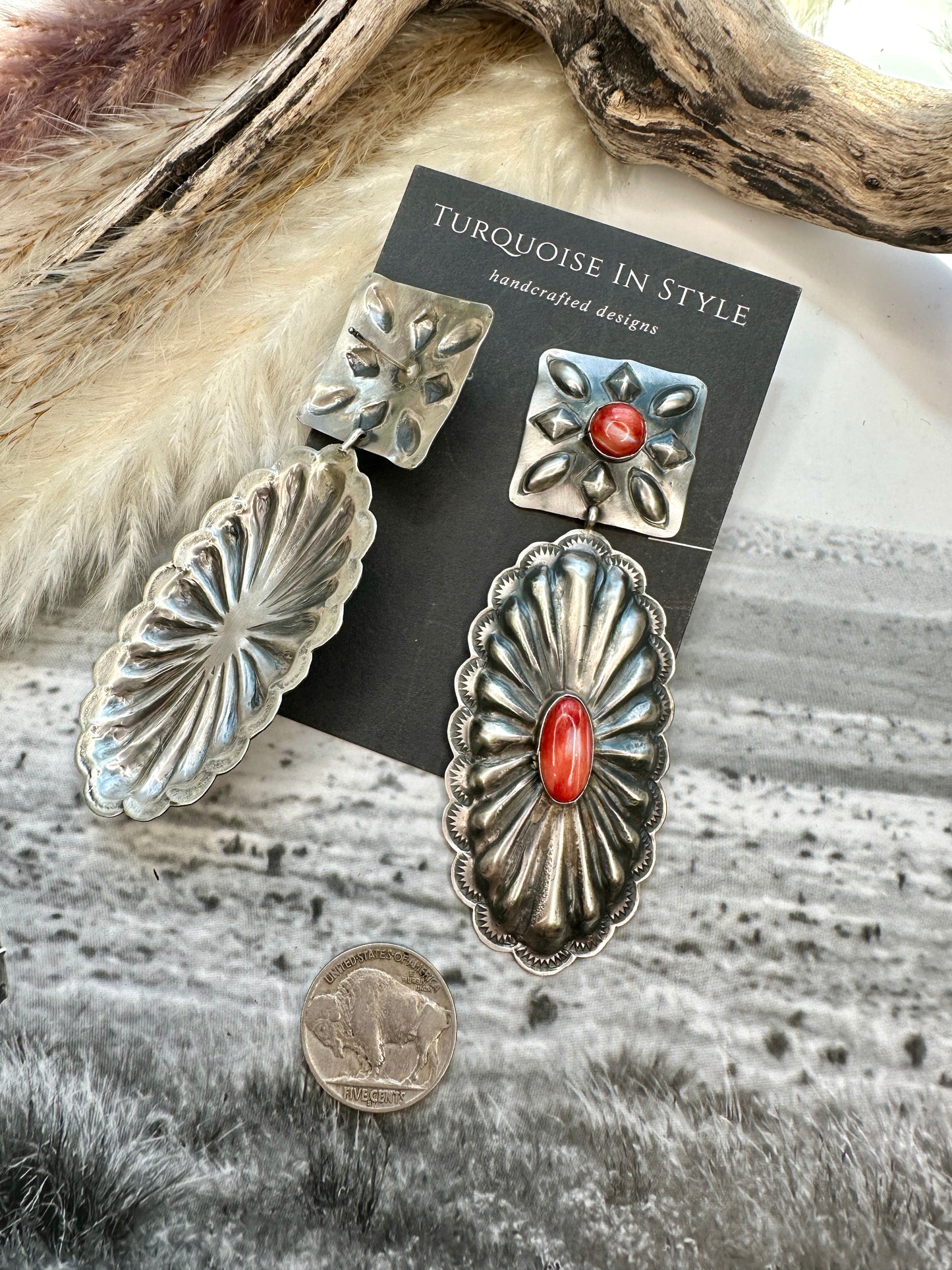 Rita Lee Spiny Concho Earrings