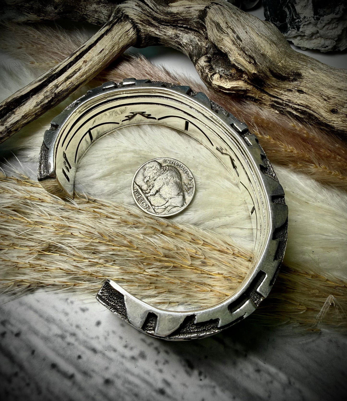 One-of-a-Kind Heavy Sterling Silver Chimney Butte Cuff