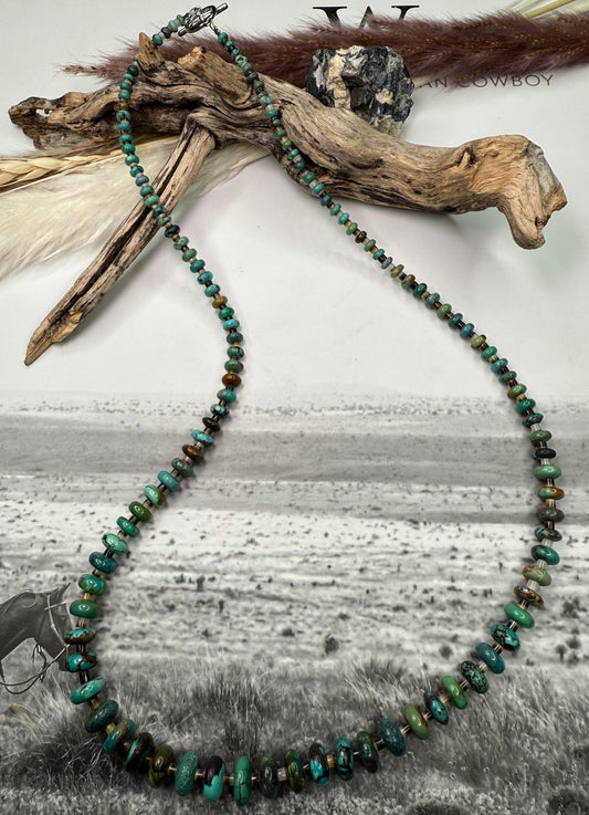 Graduated Beaded Turquoise Necklace