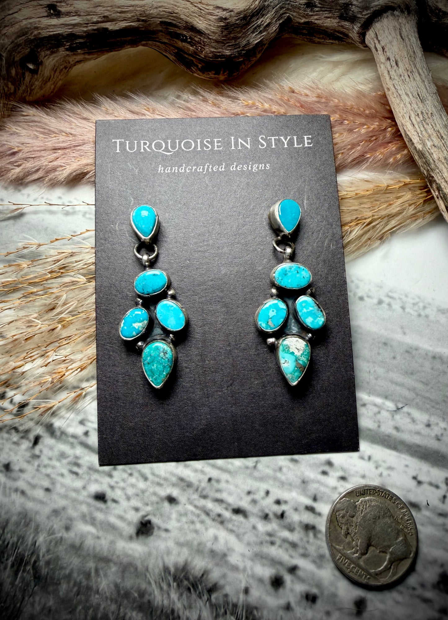 Ella Peter Stud Dangle Earrings