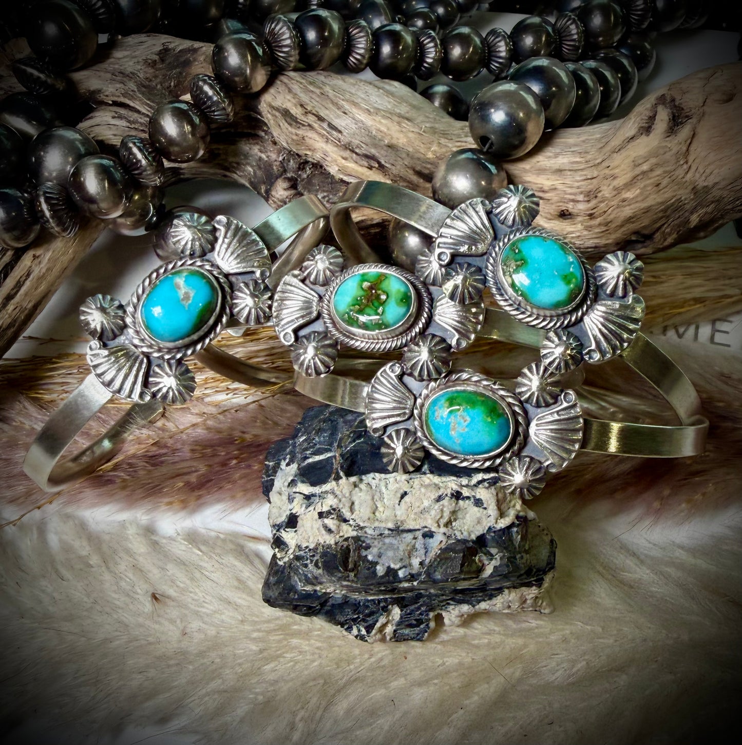 Sonoran Single Stone Cuffs by Genevieve Francisco