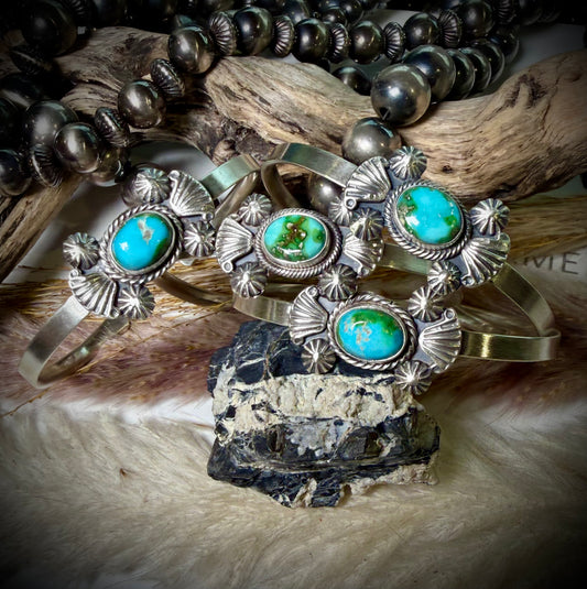 Sonoran Single Stone Cuffs by Genevieve Francisco