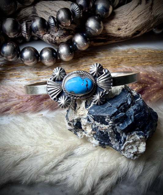 Golden Hills Single Stone Cuffs by Genevieve Francisco