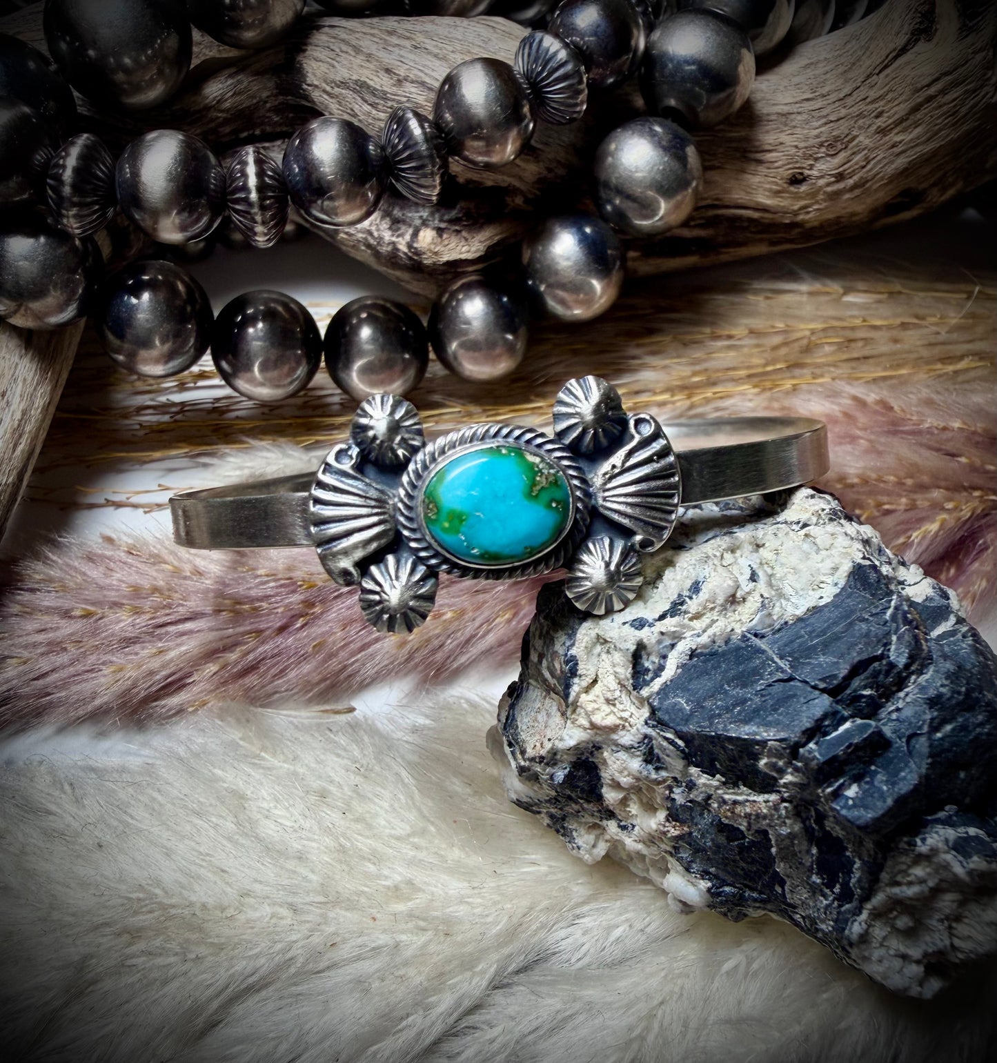 Sonoran Single Stone Cuffs by Genevieve Francisco