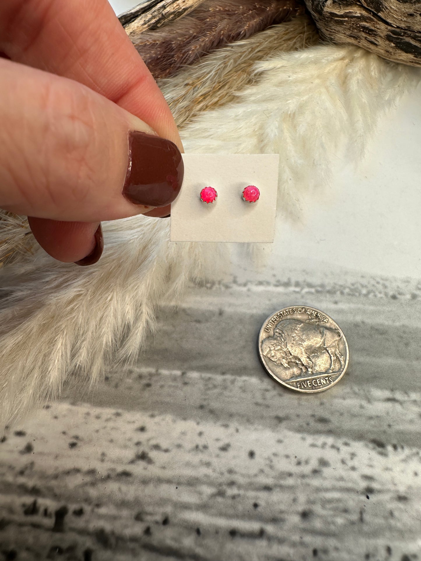 Tiny 2mm Studs by Dorthy Yazzie