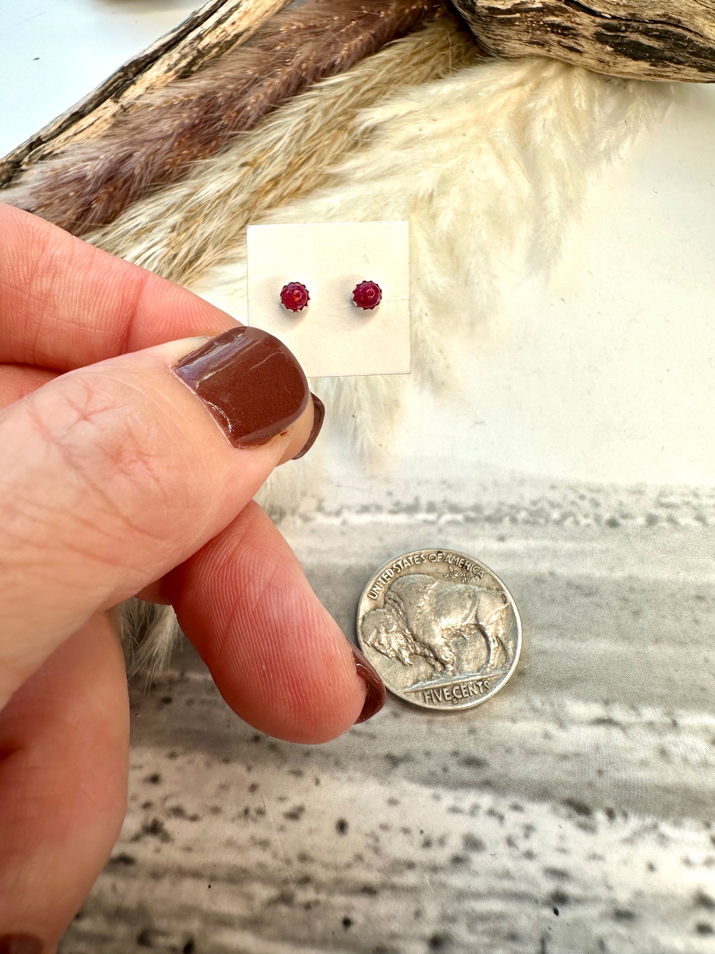 Tiny 2mm Studs by Dorthy Yazzie