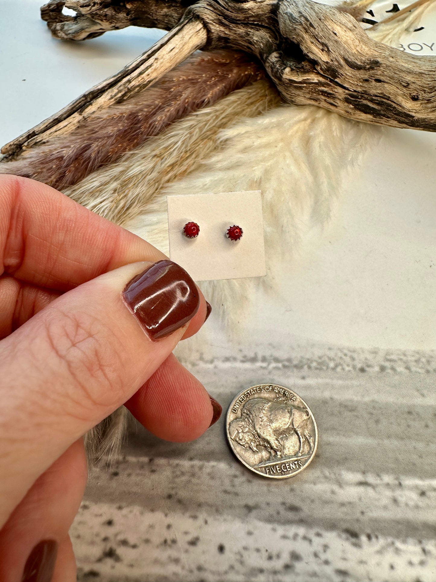 Tiny 2mm Studs by Dorthy Yazzie
