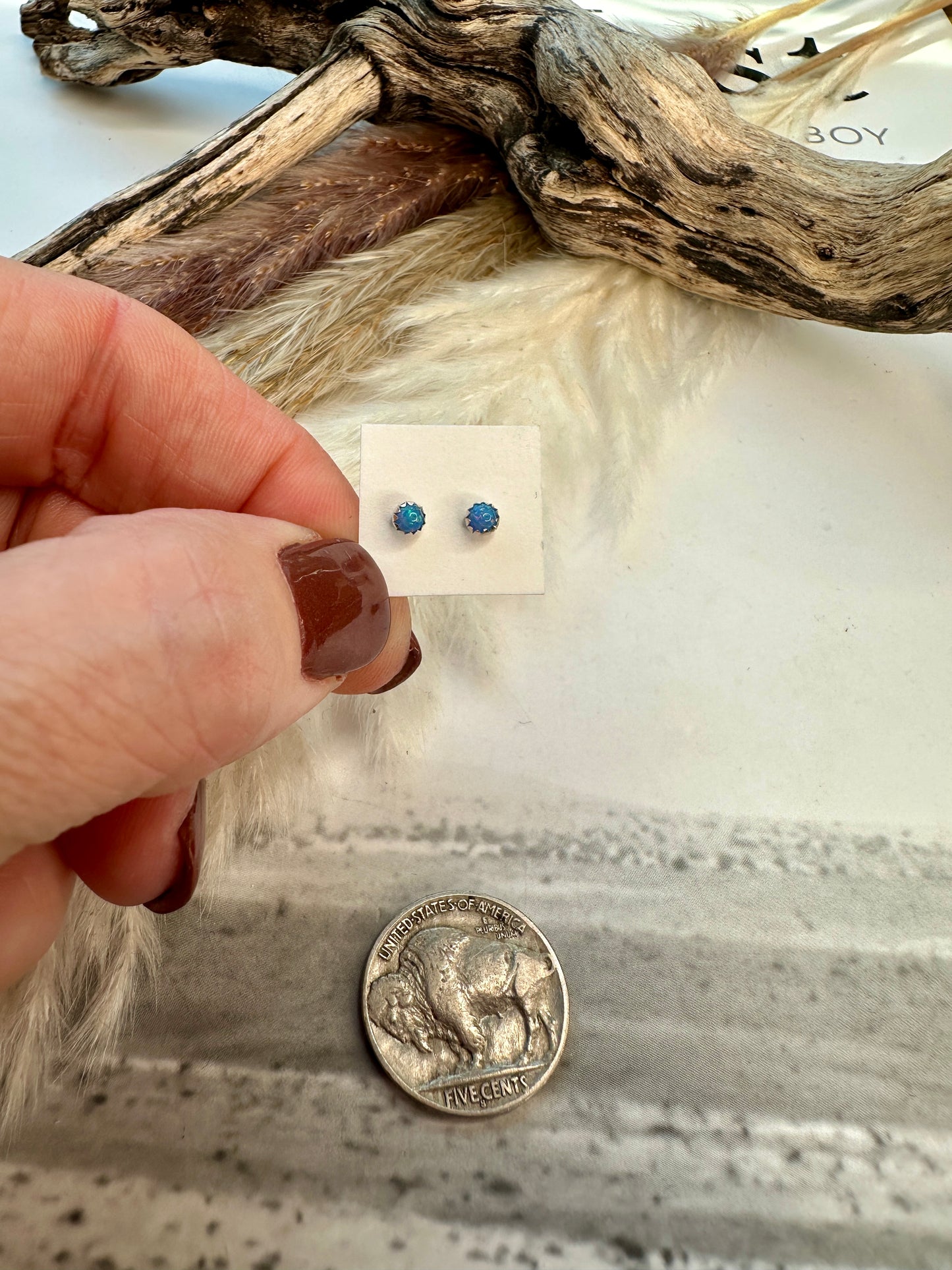 Tiny 2mm Studs by Dorthy Yazzie