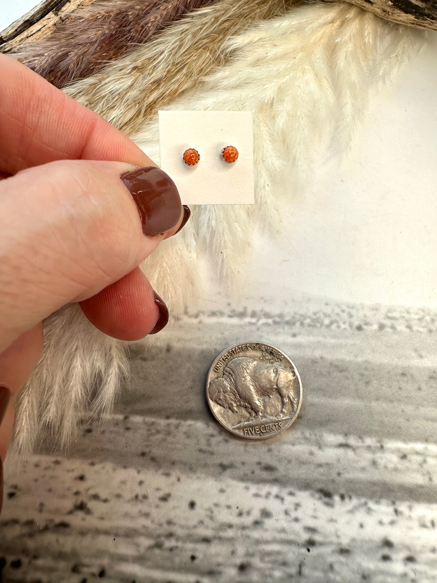 Tiny 2mm Studs by Dorthy Yazzie