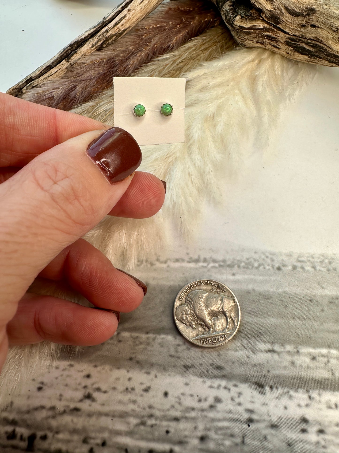 Tiny 2mm Studs by Dorthy Yazzie