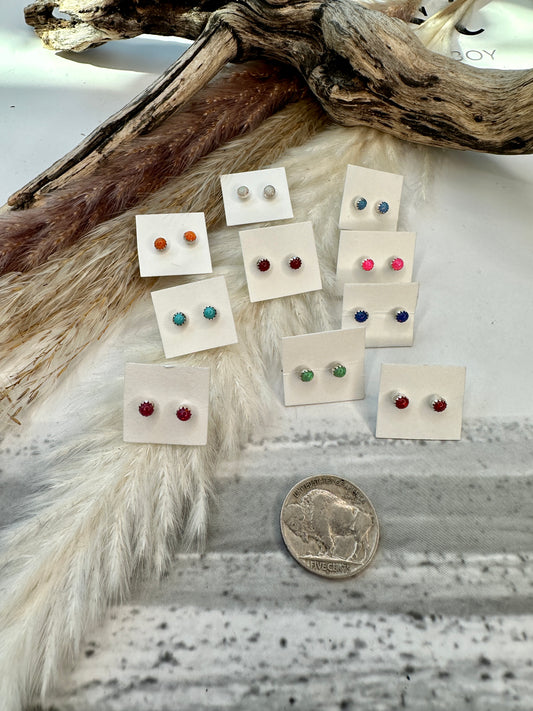 Tiny 2mm Studs by Dorthy Yazzie
