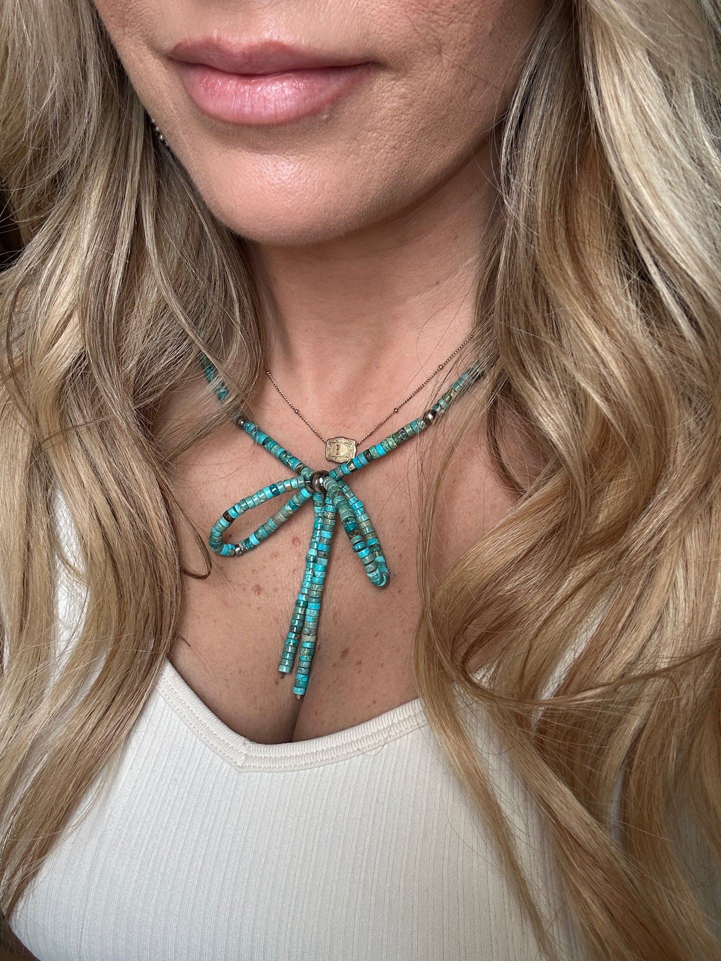 Turquoise Bow Necklaces