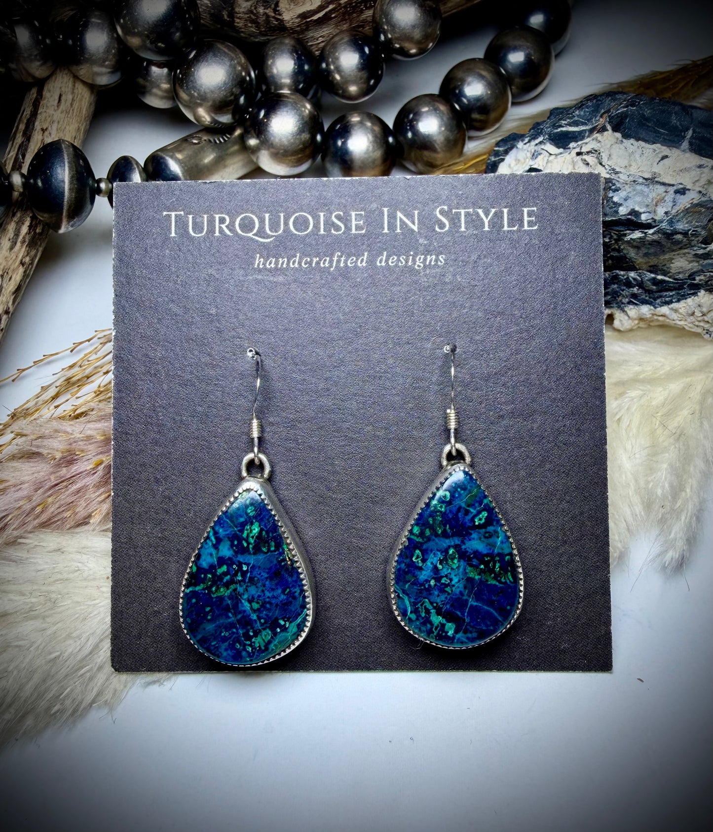 Chrysocolla Dangle Earrings by Alice Johnson