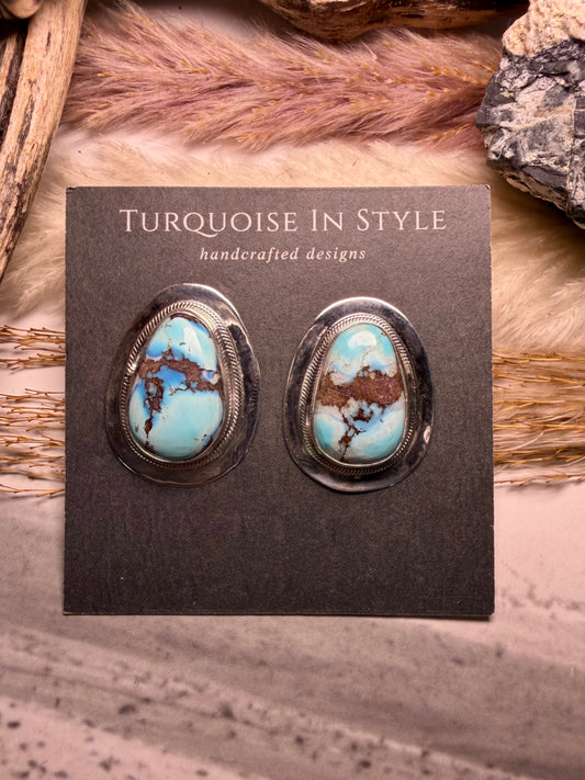 Golden Hill Stud Earrings by Randy Billy