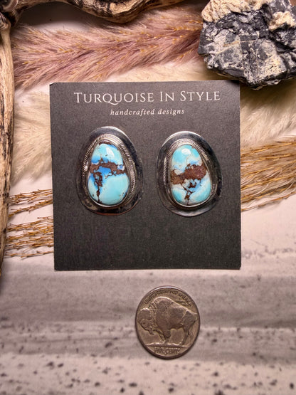 Golden Hill Stud Earrings by Randy Billy