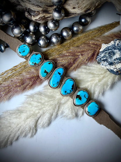 Seven Stone Leather Bracelets