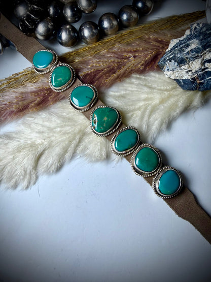 Seven Stone Leather Bracelets