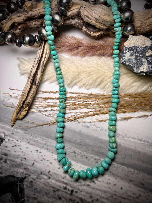 Lone Mountain Turquoise Beaded Necklace