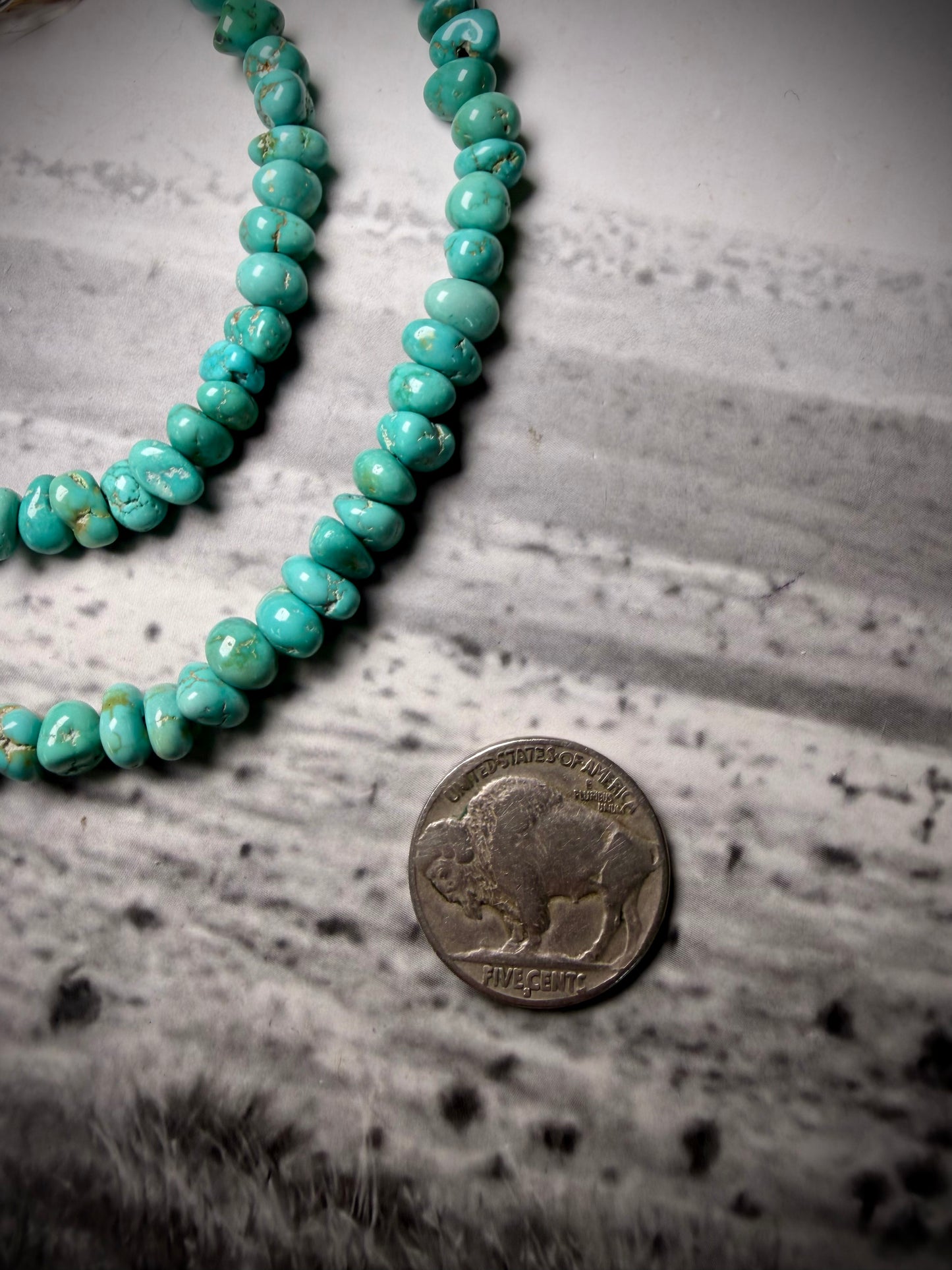 Lone Mountain Turquoise Beaded Necklace