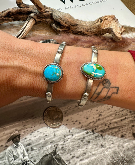 Samuel Yellowhair Sonoran Turquoise Bracelets
